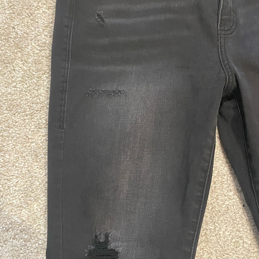 LuLaRoe Black Distressed Skinny Jeans - Plus Size - Picture 2 of 4